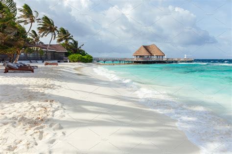 Tropical Paradise In Maldives Nature Stock Photos ~ Creative Market