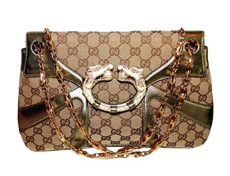 Iconic Gucci Tom Ford Collectors Fall 2004 Gg Monogram Canvas Jeweled
