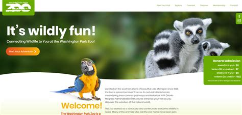 Washington Park Zoo Announces New Website
