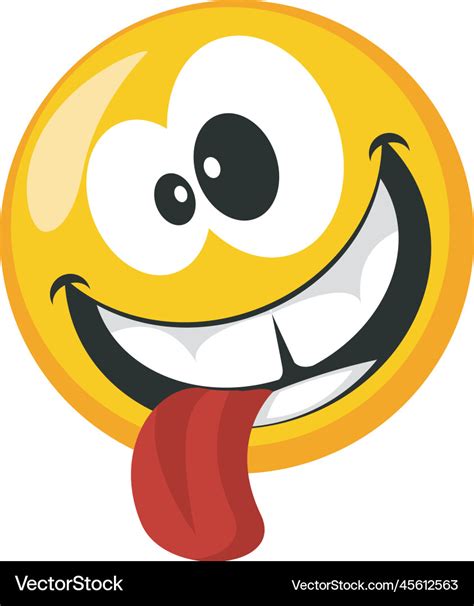 Crazy Emoticon Face Royalty Free Vector Image Vectorstock