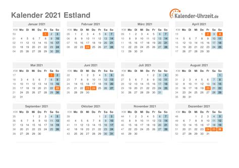 (1) schüler haben an den feiertagen gründonnerstag und reformationsfest schulfrei. Feiertage 2021 Estland - Kalender & Übersicht