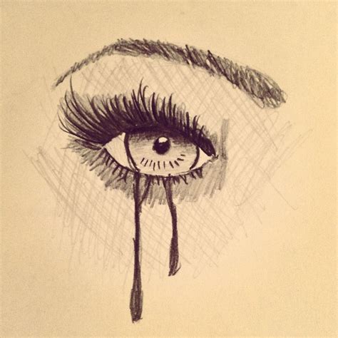How To Draw A Crying Eye Easy
