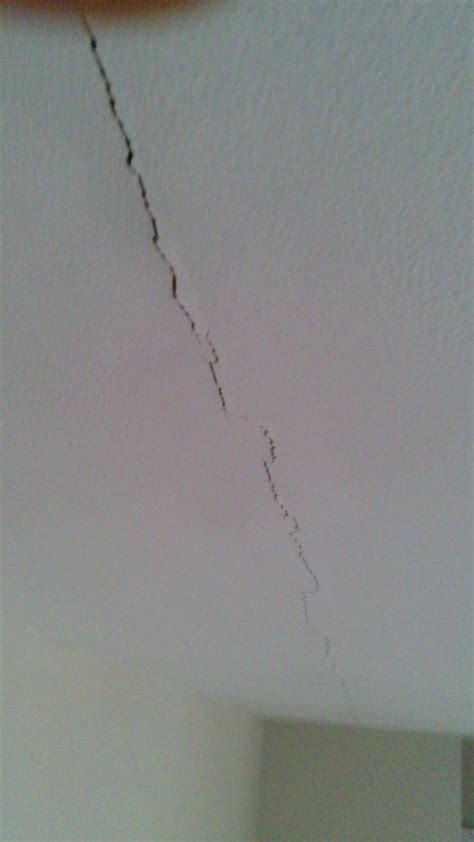 Matching the texture applied to the ceiling is often more difficult than performing the repair. How to stop hairline cracks in sheetrock join coming back ...
