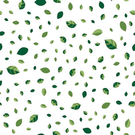 Premium Vector Seamless Pattern With Green Leaves In Cartoon Style