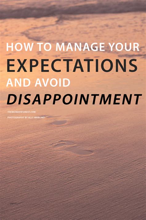 How To Manage Your Expectations And Avoid Disappointment Wonder Forest