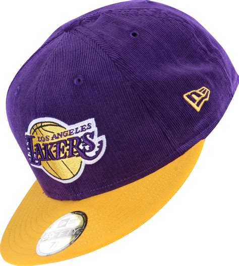 Los angeles lakers conference champions locker room snapback cap. New Era Team Cord NBA LA Lakers cap lila geel