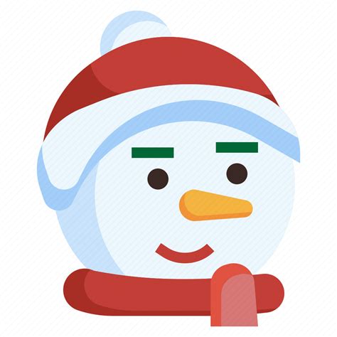 Snowman Smiley Emoji Xmas Winter Christmas Snow Icon Download