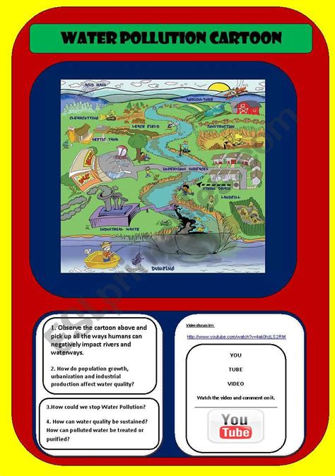 Water Pollution Esl Worksheet By Blueswan