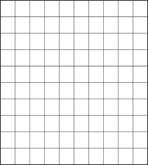 100 Chart Blank Printable