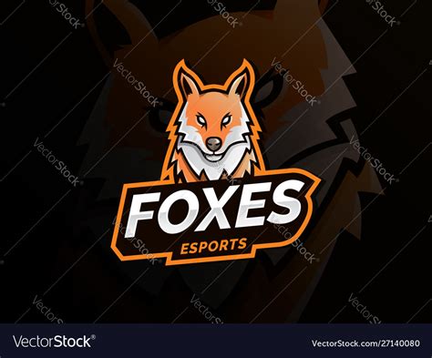 Fox Logo Mascot Sport Royalty Free Vector Image