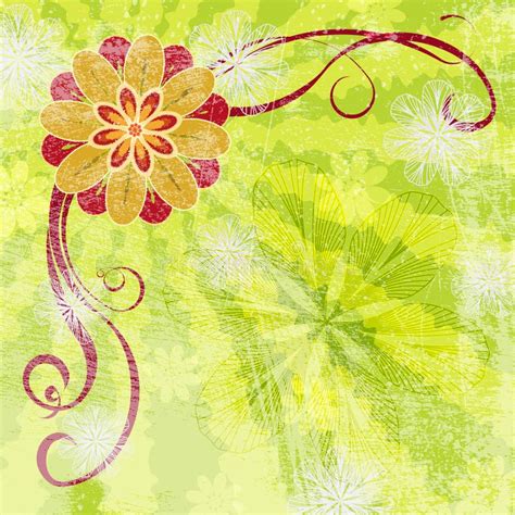 Grunge Floral Background Stock Vector Illustration Of Decoration