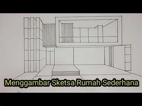 Pernah kah kalian membuat sketsa gambar pemandangan ? Menggambar Sketsa Rumah Sederhana •|| Perspektif 1 Titik Hilang - YouTube