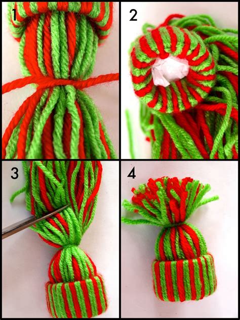 Tutorial Yarn Hat Ornament Made With Recycled Toilet Paper Rolls