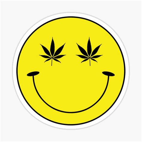 Stoned Smiley Face Sticker For Sale By Avidfan2000 Redbubble