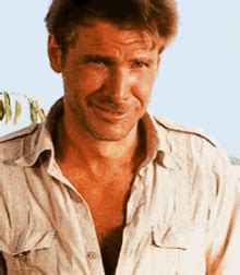Idiana Jones Harrison Ford Smile Discover Share GIFs Harrison Ford Han Solo Harrison