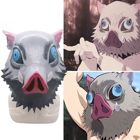 Buy Hashibira Inosuke Cosplay Masks Anime Demon Slayer Pig Head Props