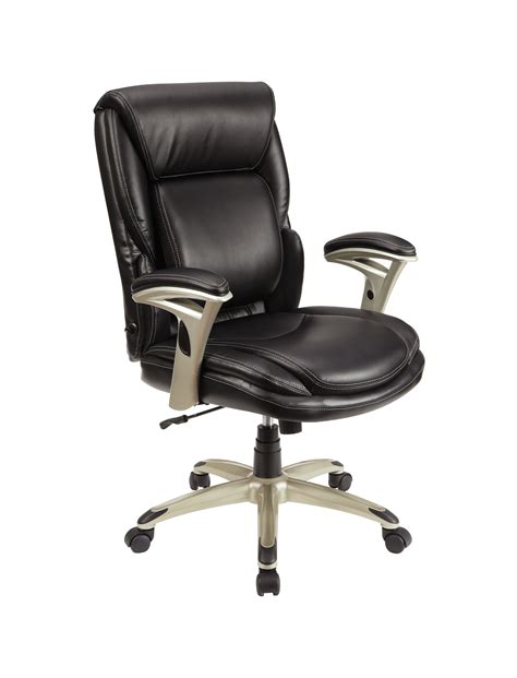 Serta Infinite Lumbar Support High Back Office Chair Black Bonded Leather