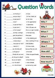For journalists this 6 wh questions are a base of any news. English Worksheets: Wh-questions | Taller de ingles, Expresiones en ingles
