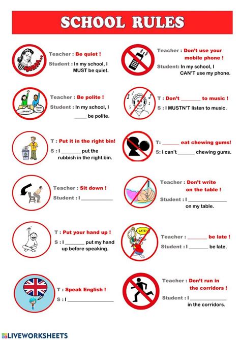 Classroom Rules Interactive And Downloadable Worksheet You Can Do The