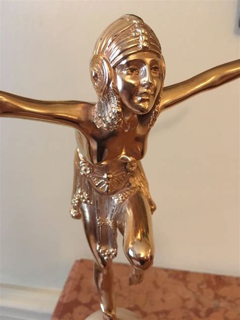 Austrian egyptian revival amphora attributed to jules dressler. French Art Deco Egyptian Revival Bronze Statue in Gold ...