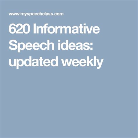 509 Informative Speech Ideas Updated Mar 2020 With Images