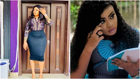Actress Omalicha Elom Shows Off Her Backside In A Blue Two Piece Dress Photo