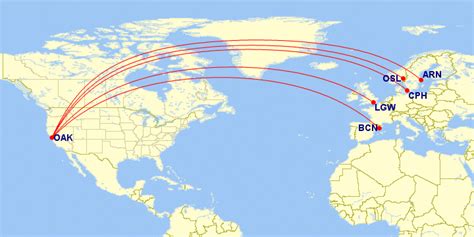 26 Norwegian Airlines Route Map