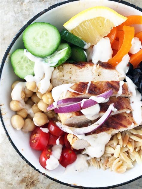 this greek chicken bowl recipe is a fun delicious and healthy dinner idea serve everything