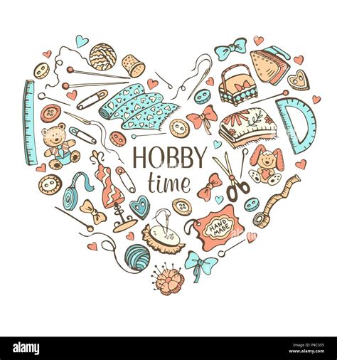 Sewing Hobby Illustration Stock Vector Image And Art Alamy