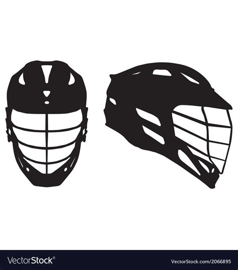 Lacrosse Helmet Royalty Free Vector Image Vectorstock