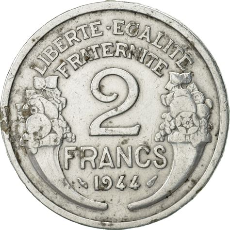 [#469661] France, Morlon, 2 Francs, 1944, Paris, EF(4045), Aluminum