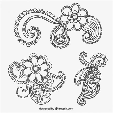 Download Free Vector | Paisley ornaments