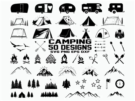 Camping Svg Bundle Camper Svg Summer Svg Campfire Svg Etsy