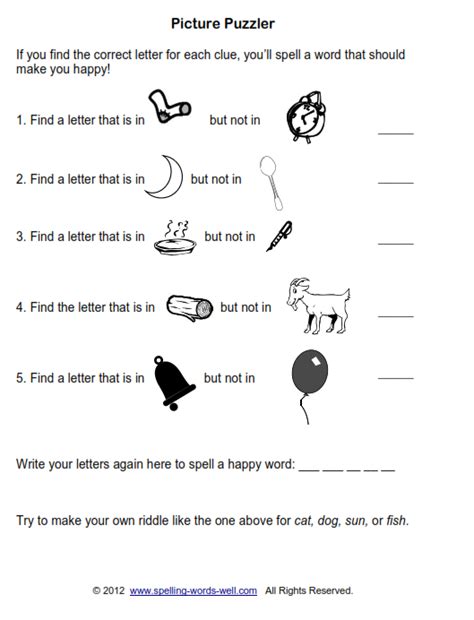 Brain Teaser Worksheets For Spelling Fun Brain Teasers For Kids Word