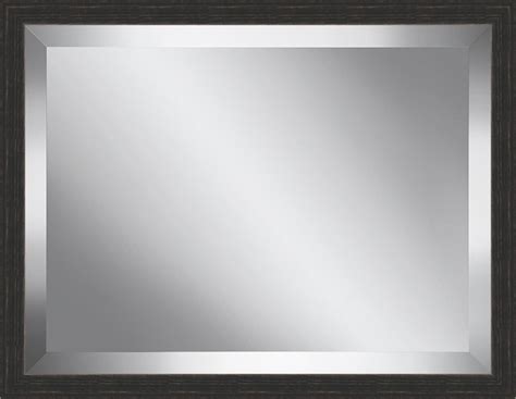 Ashton Art And Décor Charcoal Washed Wood Framed Beveled Plate Glass Mirror 24 By 30