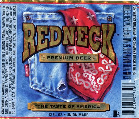 Scanned Vintage Graphics Redneck Premium Beer