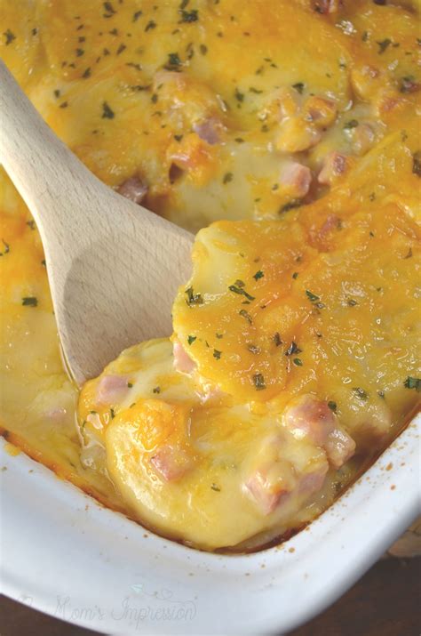 Easy Cheesy Scalloped Potatoes And Ham Recipe A Moms Impression