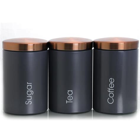 Check out our grey storage canister selection for the very best in unique or custom, handmade pieces from our shops. Old Dutch 4-Piece Hammered Antique Copper Canister Set ...