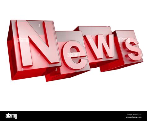 The Word News In 3d Letters On White Background Das Wort News Aus 3d
