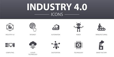 Premium Vector Industry 40 Simple Concept Icons Set Contains Such