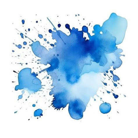 Premium Ai Image Blue Watercolor Splash Illustration Ai Generativexa