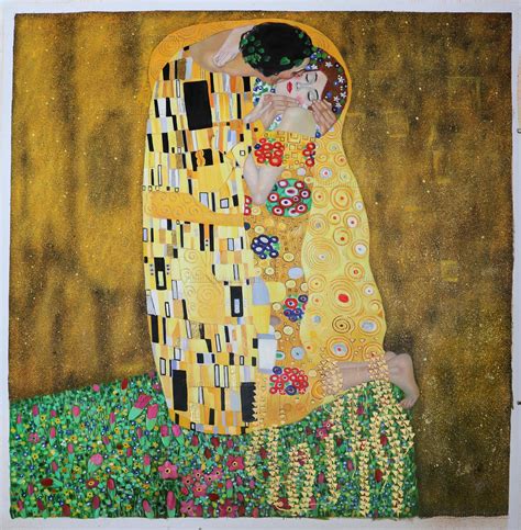 The Kiss By Gustav Klimt Oil On Canvas Canvas Fabric Canvas Wall Art Painting Prints Canvas