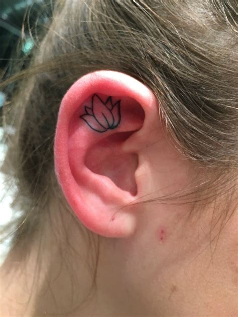 29 Amazing Style Inner Ear Tattoo Ideas