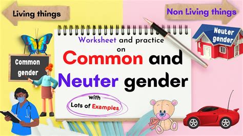 Common And Neuter Gender Nouns Masculine Feminine Neuter And Common
