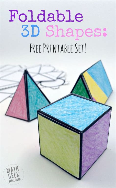 This Easy To Use Printable Set Of Foldable 3d Shapes Can Be Used For