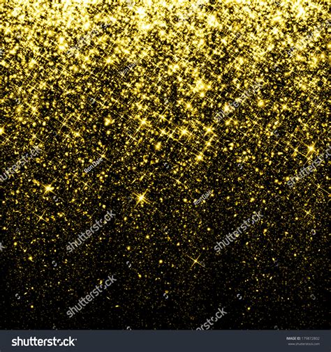 Gold Sparkle Glitter Background Glitter Stars Stock Illustration