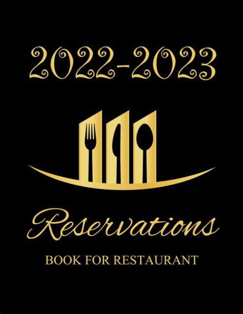 Buy Reservations 2022 2023 Restaurant Reservation Book 2022 2023