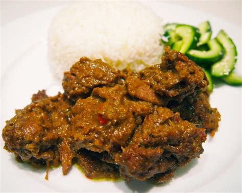 Beef Rendang Slow Cooked Beef Curry In Rich Coconut Sauce Mustard
