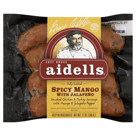 Aidells Spicy Mango With Jalapeno Smoked Chicken And Turkey Sausage Shop Sausage At H E B