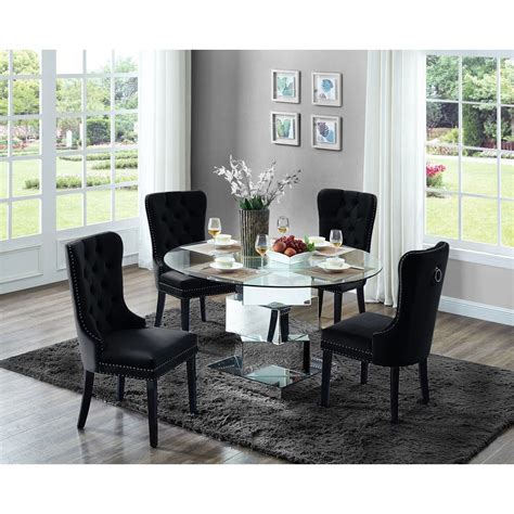 Meridian Furniture Haven Chrome Dining Table Minimal And Modern